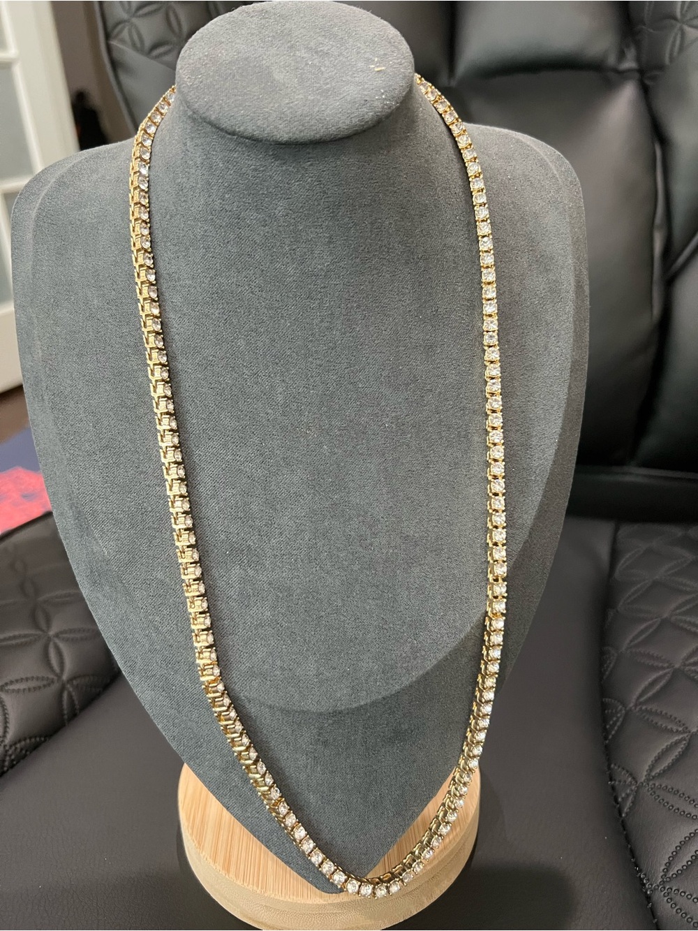 22-24inch gold plated tennis bracelet